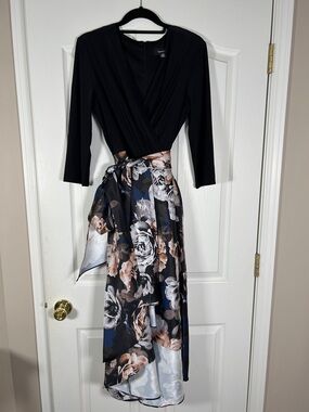 R&M Richards Black and Floral Dress
 size 12
